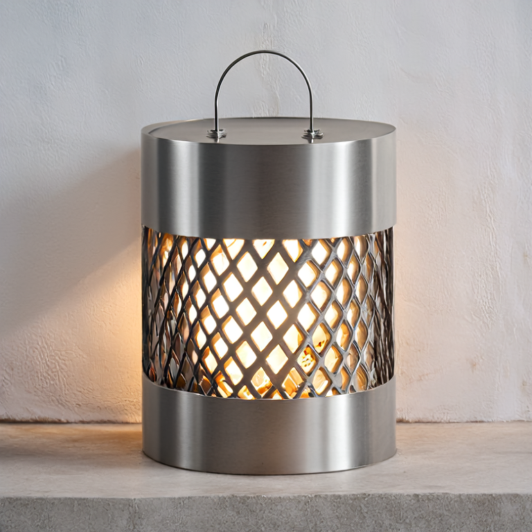 Stainless Steel Lantern for Contemporary Minimalist Decor