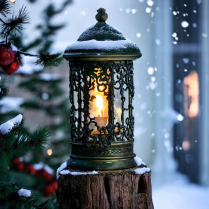Styling Vintage Metal Lanterns for Holiday Displays