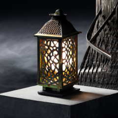 Mixing Vintage Metal Lanterns with Contemporary Art