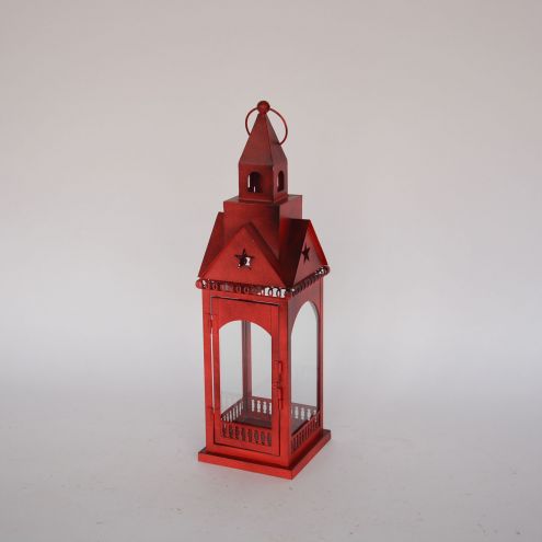 Vintage Home Decor Red Metal Candle Lantern Indoor and Outdoor Wedding Party Decorations