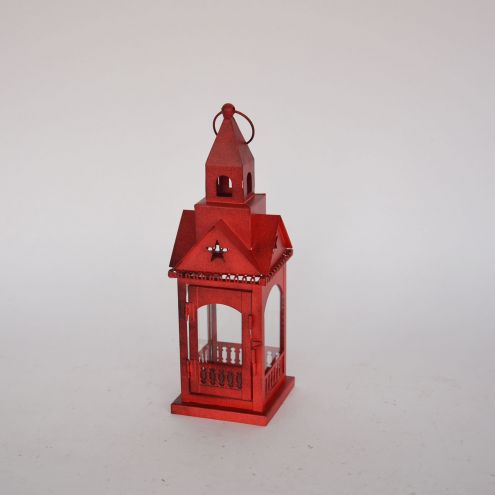 Vintage Home Decor Red Metal Candle Lantern Indoor and Outdoor Wedding Party Decorations
