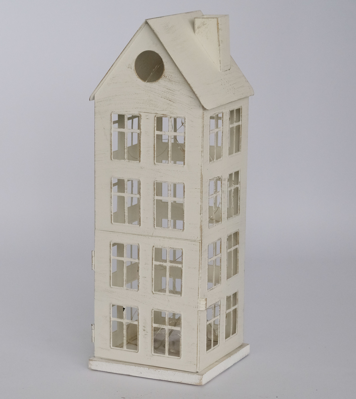 Handmade Customized Modern and Stylish House Shaped Metal Candle Holder Lantern JL060006