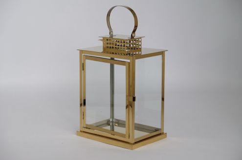 Handcrafted stainless steel lantern gold handcrafted floor decorative lantern