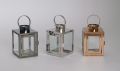 Wholesale Metal Candle Holder Clear Glass Stainless Steel Decorative Lantern for Weddings