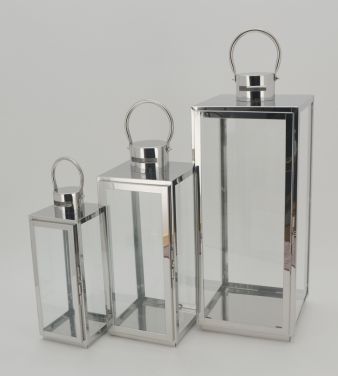 Stainless Steel Lantern For Indoor And Outdoor Decoration Stainless Candle Lantern For Home Decor JL070006
