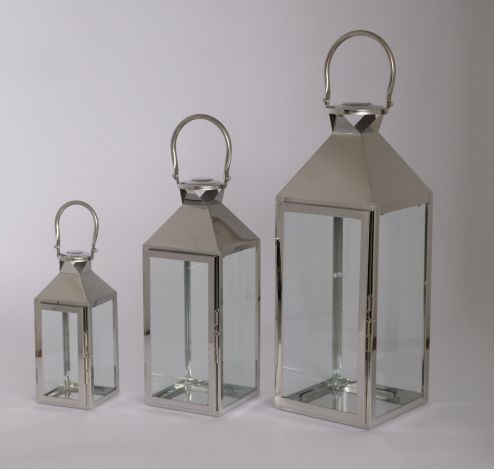 New design metal polished lantern for home and garden decor use handmade stainless steel lantern for wedding and festive season