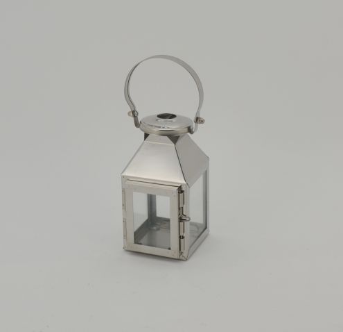 Indoor Decor Wedding Table Glass Silver Gold Mini Stainless Steel Tealight Metal Lantern