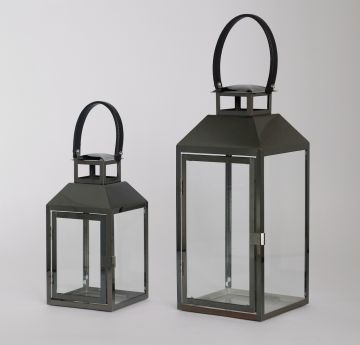 Lantern Handcrafted in a classic Design the Chester features a softly curved top and a rounded handle lantern Indoor Outdoor JL070044