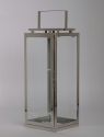 High Quality Stainless Steel Lantern Set of 3  Assorted with Clear Glass 