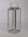 High Quality Stainless Steel Lantern Set of 3  Assorted with Clear Glass 
