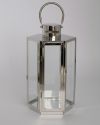 Stainless Steel And Glass Hanging Lantern Shiny Silver Finished For Home And Garden Decorative Candle Lanterns