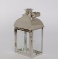 High Quality Stainless Steel Lantern Set of 2 Assorted with Clear Glass and black leather handle