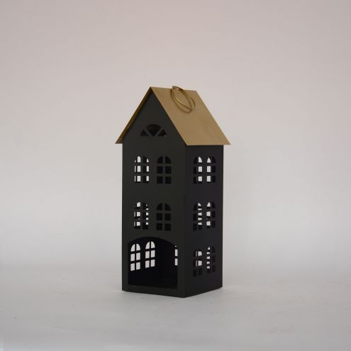 House Metal Home Decoration Big Garden Colorful Outdoor Metal Lantern Candle Holder