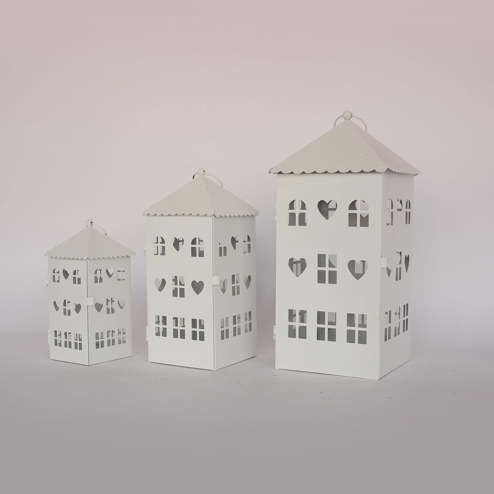 Metal Candle Holders Little House Lanterns Cute Candle holders Simple Home Table Decorations JL060345