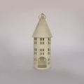 White House Metal Home Decoration Big Garden White Outdoor Metal Lantern Candle Holder Christmas Decoration