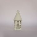 White House Metal Home Decoration Big Garden White Outdoor Metal Lantern Candle Holder Christmas Decoration