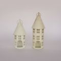 White House Metal Home Decoration Big Garden White Outdoor Metal Lantern Candle Holder Christmas Decoration