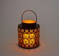 Moroccan Style Metal Lantern Hanging Vintage Hollowed Out Design Candle Holder