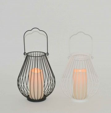 Outdoor Garden Home Decoration Wind Lights Tea Light Metal Wire Handmade Lanterns Candle Holder JL012426