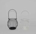 Metal Hanging Candle Holder Pumpkin Shape Votive Candle Holder Iron Wired Tealight Lantern