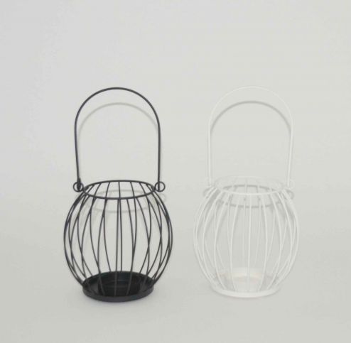 Metal Hanging Candle Holder Pumpkin Shape Votive Candle Holder Iron Wired Tealight Lantern