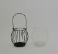 Metal Hanging Candle Holder Pumpkin Shape Votive Candle Holder Iron Wired Tealight Lantern