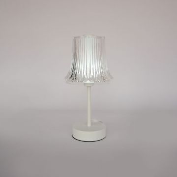 USB Charging Crystal Skirt Desk Lamp Touch Control Portable Acrylic Room Living Room JL050159