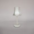 USB Charging Crystal Skirt Desk Lamp Touch Control Portable Acrylic Room Living Room  