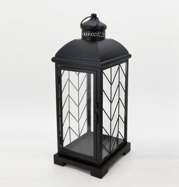 Metal Lanterns Simple European Style Iron Candle Holders with Clear Glass, For Home and Garden Decorations JL012552