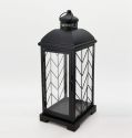 Metal Lanterns Simple European Style Iron Candle Holders with Clear Glass, For Home and Garden Decorations
