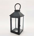 Metal Lanterns Simple European Style Iron Candle Holders with Clear Glass, For Home and Garden Decorations
