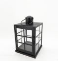 Metal Lanterns Simple European Style Iron Candle Holders with Clear Glass, For Home and Garden Decorations