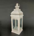 Metal Lanterns Simple European Style Iron Candle Holders with Clear Glass, For Home and Garden Decorations