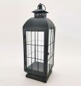 Metal Lanterns Simple European Style Iron Candle Holders with Clear Glass, For Home and Garden Decorations