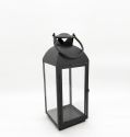 Metal Lanterns Simple European Style Iron Candle Holders with Clear Glass, For Home and Garden Decorations