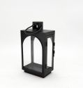 Simple Black Set of 3 Classic Metal Lantern Home Decorative Floor Stand Lanterns Candle