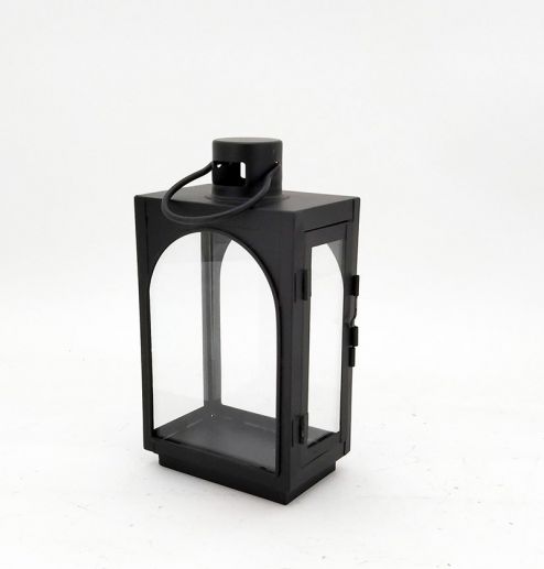 Simple Black Set of 3 Classic Metal Lantern Home Decorative Floor Stand Lanterns Candle