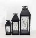 Set of 3 High Quality Popular Large Big Lantern Garden Decoration Lantern Led Candle Lantern