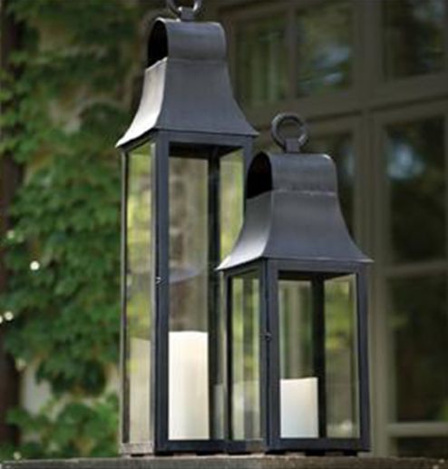 Outdoor Decorative  Metal Candle Lantern Metallic , For Home and Garden Decorations