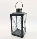 Metal Lanterns Simple European Style Iron Candle Holders with Clear Glass, For Home and Garden Decorations