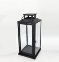 Metal Lanterns Simple European Style Iron Candle Holders with Clear Glass, For Home and Garden Decorations