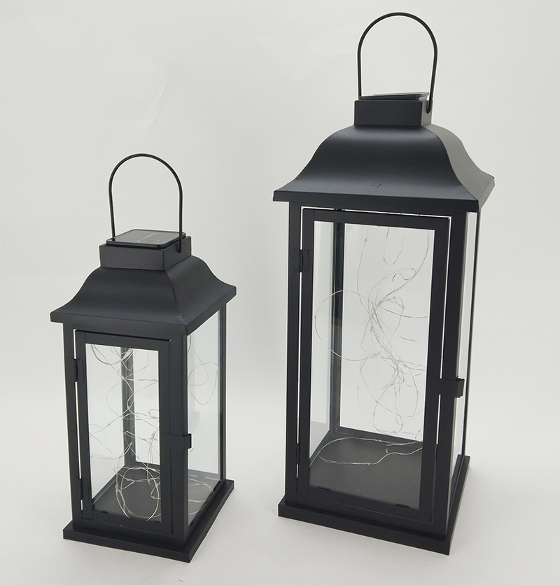 Home Decorative Cage Lantern Suspensible metal Candlestick and Glass Factory Direct JL012647
