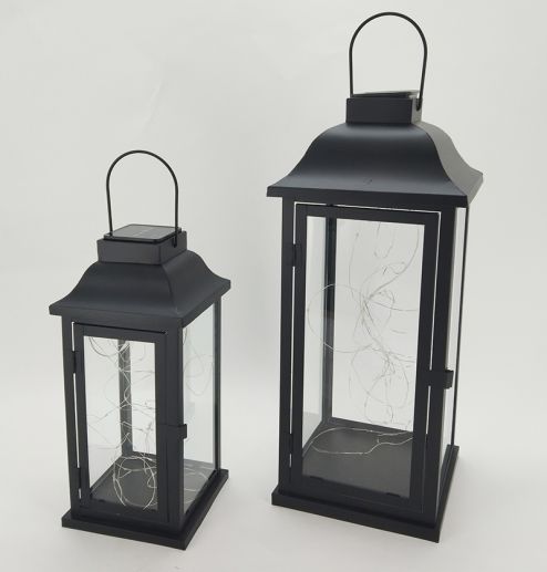 Home Decorative Cage Lantern Suspensible metal Candlestick and Glass Factory Direct
