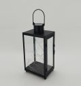 Metal Lanterns Simple European Style Iron Candle Holders with Clear Glass, For Home and Garden Decorations