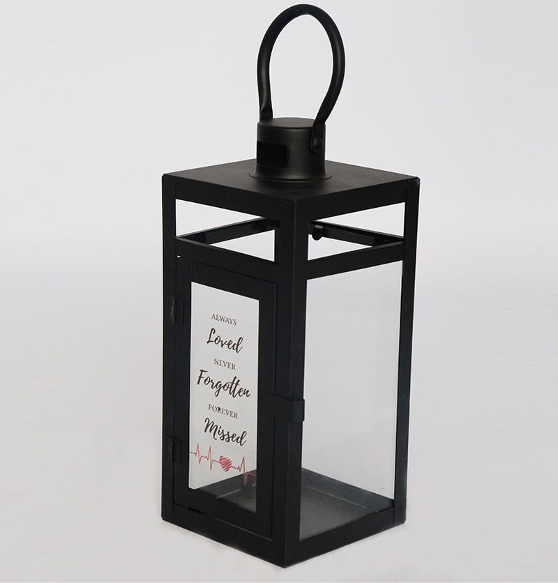 Metal Lanterns Simple European Style Iron Candle Holders with Clear Glass, For Home and Garden Decorations JL012700