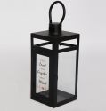 Metal Lanterns Simple European Style Iron Candle Holders with Clear Glass, For Home and Garden Decorations