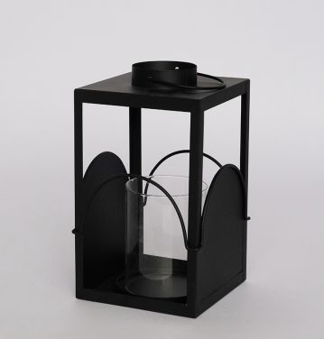 Metal Lanterns Simple European Style Iron Candle Holders with Clear Glass, For Home and Garden Decorations JL012703