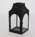 Metal Lanterns Simple European Style Iron Candle Holders with Clear Glass, For Home and Garden Decorations