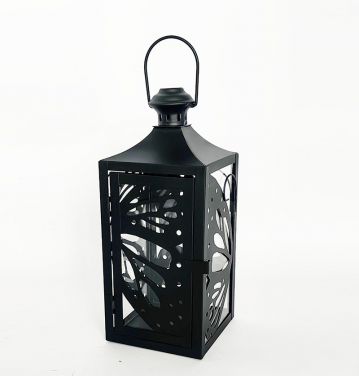 Metal Lanterns Simple European Style Iron Candle Holders with Clear Glass, For Home and Garden Decorations JL012708