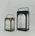 Iron Metal Candle Holder and Lantern With Beautiful Gold and Black Colour Creative Design for Dinner & Room Decor